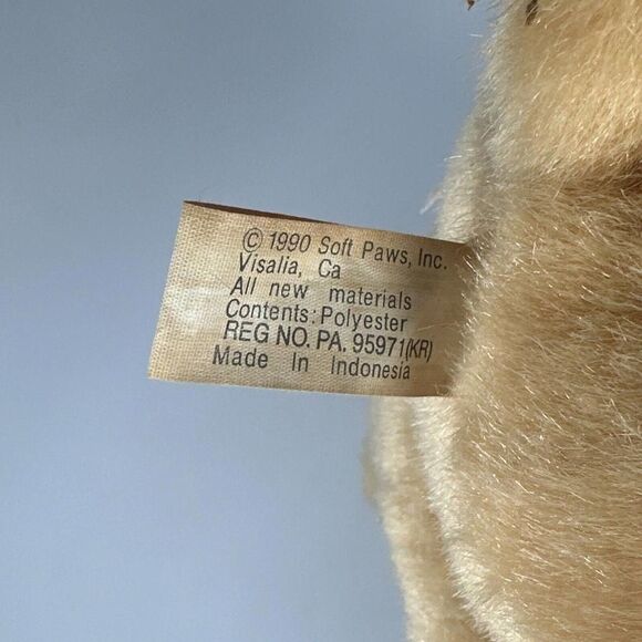 1990 Soft Paws | Vintage Barbasol Advertising Plush 75th Anniv. 1920-1995 | 15” - Picture 9 of 12